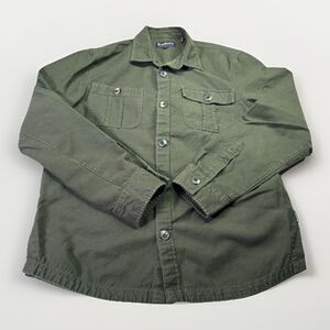 Barbour Utility Button Down Shirt M Olive Green Workwear Heritage